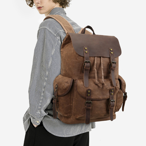 G Favor Vintage <span class=keywords><strong>Sac</strong></span> à <span class=keywords><strong>dos</strong></span> en <span class=keywords><strong>toile</strong></span> imperméable à l'eau Grande impression en <span class=keywords><strong>cuir</strong></span> Style <span class=keywords><strong>Sac</strong></span> à <span class=keywords><strong>dos</strong></span> pour ordinateur portable Sacs à <span class=keywords><strong>dos</strong></span> pour hommes avec cordon de serrage - Product Image 1