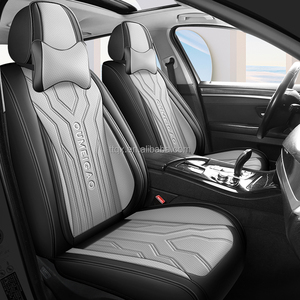 Ensemble complet de housses de siège de voiture en cuir Nappa respirant <span class=keywords><strong>gris</strong></span> de luxe, universelles pour 5 places, compatibles avec <span class=keywords><strong>Renault</strong></span> Clio, Megane, <span class=keywords><strong>Captur</strong></span>, Kadjar, Arkana - Product Image 2