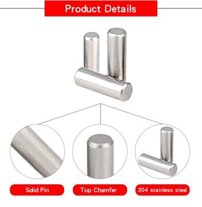 Goupilles cylindriques droites en acier de haute précision, chanfreinées, sur mesure, pour machines de moulage et pièces de positionnement, conformes aux normes ASME/DIN/ISO - Product Image 5