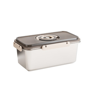 304 Stainless Steel Rectangular Food Storage <b>Container</b> Clip-on Lid <b>Refrigerator</b> Sealing Pickle Box Picnic Takeout Heating - Product Image 1