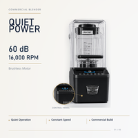 Mixeur Commercial Programmable MS-D866Q avec Écran TFT, 6 Préréglages Personnalisables, Moteur Sans Balais 1300W, Couvercle Anti-Bruit pour Café, Bar, Hôtel