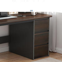 Bureau de direction moderne avec tiroirs, table d'ordinateur, meuble de rangement, bureau d'étude à domicile avec tiroir à dossiers
