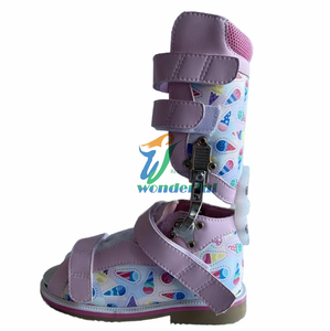 Sandali antiscivolo in pelle alla caviglia alta AFO fisioterapia piedi piatti correzione scarpe ortopediche mediche per bambini - Product Image 5