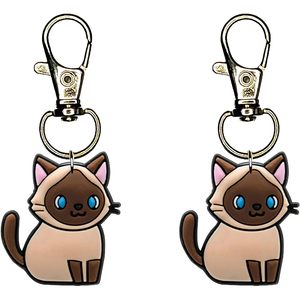 Set di Charm con cerniera per gatto gattino Premium con 2 distintivi collare con accento e borsa in stile Yazzle - Product Image 1