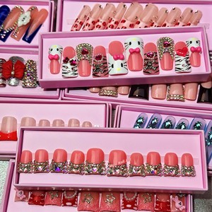 Échantillons Gratuits – Ongles Press-On de Luxe à Marque Privée, Faits Main, Personnalisés, Épais en Acrylique avec Strass, <span class=keywords><strong>Faux</strong></span> Ongles - Product Image 6