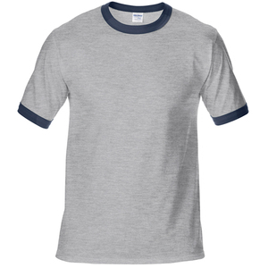 Soldes d'été : T-shirt unisexe décontracté 180g à col rond contrastant, personnalisation du logo imprimé - Product Image 2