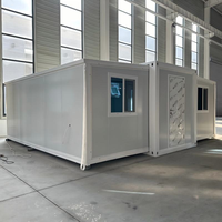 Maison préfabriquée modulaire en acier de 20 pieds, pliable, luxueuse, petite maison préfabriquée, habitation résidentielle extensible, maison conteneur