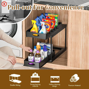 Estante Extraíble para Especias, Organizador de Almacenamiento para Cajones de Escritorio, Organizador Multifuncional para Debajo del Fregadero, Estantes y Repisas de Almacenamiento para Cocina - Product Image 3