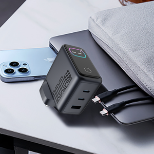 อะแดปเตอร์ชาร์จเร็ว Gan 100w 4 พอร์ต Usb Type c สำหรับแล็ปท็อป หน้าจอสัมผัส ชาร์จโทรศัพท์ แท็บเล็ต  รองรับ iPhone และ Macbook - Product Image 4