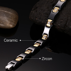 Pulsera de Iones de Abeto, Energía Cerámica, Tungsteno, Germanio, Energía Escalar, Pulseras Magnéticas, Terapia Magnética, Pulsera de Energía 4 en 1, OEM - Product Image 5