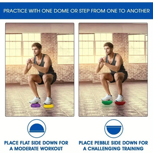 Bola semicircular de masaje Premium, terapia muscular de pie de tejido profundo, bote inflable de PVC para masaje de pies, bola Durian de media punta - Product Image 2