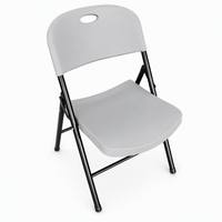 Chaise de bureau pliable ergonomique portable en HDPE avec structure en acier pour usage commercial dans les écoles et les hôtels