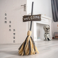 Balai électrique en plastique d'Halloween, baguette magique de sorcière avec son et lumière, pour intérieur, best-seller transfrontalier, décorations pour bars et maisons hantées