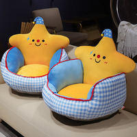 Chaise Étoile en Peluche Mignonne pour Enfant, Vente en Gros Directe Usine, avec Chapeau Pompon Brodé, Personnalisation OEM pour Cadeau