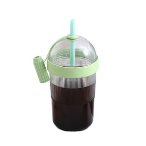 New 540Ml <b>Large</b> Capacity As <b>Cup</b> With Straw Portable Outdoor Water Bottle for Coffee Milk <b>Tea</b> Cute Design Camping & Tour - Product Image 1