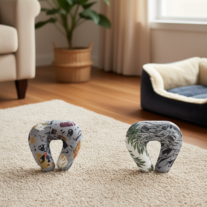 Cuscino a U con Design Stampato, Almohada De Cuello Stilizzata per Animali Domestici, Letti e Accessori - Product Image 3