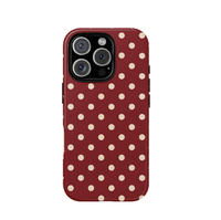 Coque de téléphone Série Polka Dot, Housse de téléphone par sublimation 3D, Protection double couche TPU+PC 2-en-1 pour iPhone 16 17 Series