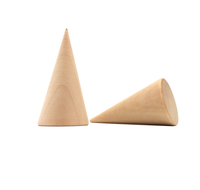 Organisateur de bagues en bois, porte-bagues, cône en bois créatif, présentoir de bijoux