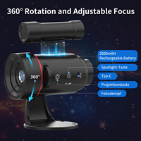 Mini projecteur intelligent Galaxy, lampe murale 2 en 1, lampe de projection de planétarium, lampe de nuit LED multifonction rotative pour intérieur et extérieur