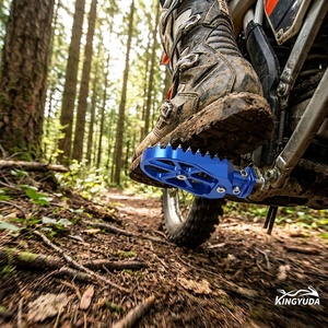Pedales Anchos Antideslizantes de Aluminio Aeroespacial CNC, Personalizados, con Diseño Hueco y Ligeros para <span class=keywords><strong>Motocross</strong></span> <span class=keywords><strong>Yamaha</strong></span> <span class=keywords><strong>YZ</strong></span> <span class=keywords><strong>250</strong></span> 250F 450F - Product Image 6