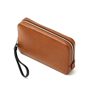 Stylish Genuine Leather Men's <strong>Clutch</strong> <strong>Bag</strong> <strong>Wrist</strong> <strong>Strap</strong> Embossed Logo Waterproof Portable Fashion Summer Daily Business <strong>Clutch</strong> <strong>Bag</strong> - Product Image 5