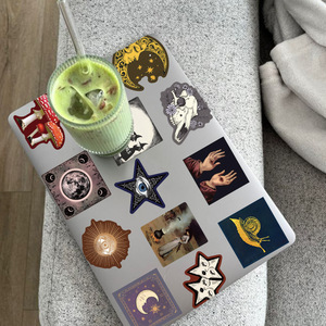 50PCS Vintage Tarot Moon Star Occult Celestial <span class=keywords><strong>Creepy</strong></span> Mystical Sticker