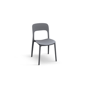 Ensemble de 4 chaises Luana en polypropylène gris pour salle à manger, intérieur et extérieur - Product Image 1