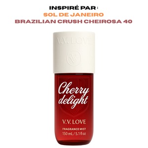Brume parfumée pour femme Vv Love - Cherry Delight - 150 ml - Parfum de cerise sucrée - Spray corporel longue durée - Product Image 1
