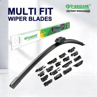YOUNGLOOK Universelle Auto-Wischerblätter YL-626 Knochenlose Ganzjahres-Hybrid-Gummi-Wischer Leise -40 bis 80 Grad Temperaturbeständigkeit