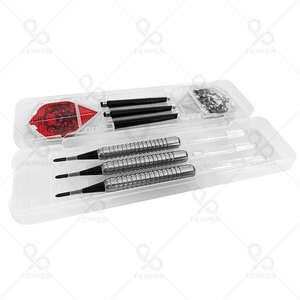 PENPEN Ensemble de fléchettes à pointe souple personnalisable durable de 3 pièces pour bar/club/jeu baril en acier inoxydable avec tiges en nylon <span class=keywords><strong>6</strong></span> pièces vol en PET - Product Image 4