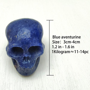 Nouveaux produits Sculpture manuelle <span class=keywords><strong>de</strong></span> haute qualité Produits spirituels Crânes en aventurine bleue pour la décoration <span class=keywords><strong>de</strong></span> la maison - Product Image 3