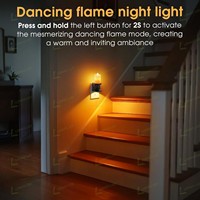 LOHAS Veilleuse en forme de bougie ambrée Veilleuse LED à intensité variable Veilleuse sans flamme pour chambre à coucher Couloir Salle de bain