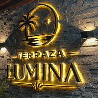 Enseigne extérieure lumineuse pour vitrine, enseigne murale de bureau éclairée, enseigne commerciale illuminée, enseigne LED rétroéclairée personnalisée, enseigne de café, enseigne de salon
