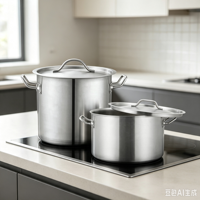 Ensemble de casseroles en acier inoxydable 5 plis, batterie de cuisine en inox, ensemble de casseroles de cuisine