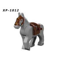 Jouets de construction Leshow, cheval de guerre médiéval, mini figurines d'armée, plastique ABS, jouet éducatif unisexe, 14 ans et plus