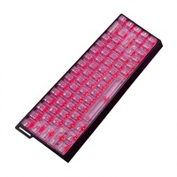 [PC Pink Frosted Top Keycaps] Factory-Direct Translucent Mechanical Keyboard Keycaps (English Japanese Korean Russian)
