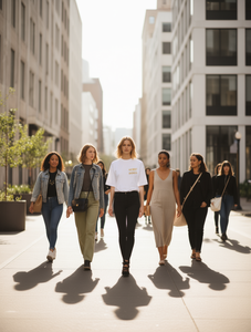 No Rest For The Women Tee T-shirt da donna in cotone a maniche corte, vestibilità rilassata, girocollo casual femminista, in jersey stampato - Product Image 2