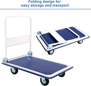<span class=keywords><strong>รถ</strong></span>เข็นพับได้แบบมีล้อ PU เงียบ รับน้ำหนักได้ 150 กก. สำหรับคลังสินค้าและโลจิสติกส์ - Product Image 6