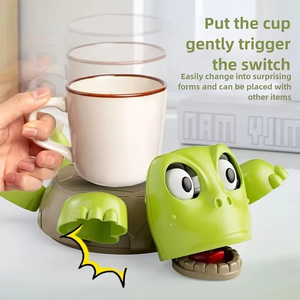 Sous-verre tortue en plastique, dessin animé, expression amusante, créatif, imperméable, pour tasses à thé, mugs à café, vaisselle, promotionnel - Product Image 5
