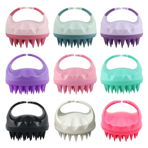 Cepillo de Silicona para Masaje del Cuero Cabelludo, Personalizado al por Mayor, Cepillo de Silicona para Masaje del Cuero Cabelludo, Cepillo para Champú para Ducha - Product Image 1