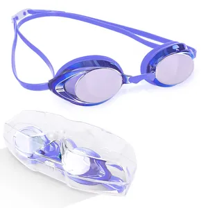 LOGOTIPO personalizado Swim Glass Anti Fog Adulto Natação Óculos Adulto Racing Competitivo Profissional Silicone Swim Goggles