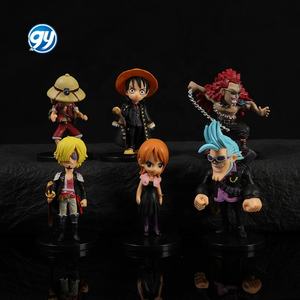 6 pièces une pièce Figure Anime <span class=keywords><strong>Luffy</strong></span> Sanji <span class=keywords><strong>Nami</strong></span> Franky Corazon poupée jouet Statue - Product Image 1