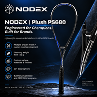 Raquette de squash NODEX OEM ODM en nylon ultralégère jusqu'à 125g, non cordée, moulée sur mesure, pour l'entraînement et l'extérieur