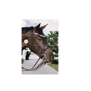 Double bride en cuir de cheval, qualité supérieure, luxe - Product Image 1