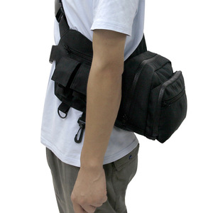 Sac de pêche à la taille avec sangle réglable en tissu Oxford, multi-usages, pour usage extérieur, pour homme, noir - Product Image 2