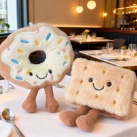 14 cm Adorables et amusants : Rouleaux suisses, gaufres, beignets, biscuits sandwich, jouets en peluche, sacs, porte-clés et machines à griffes d'arcade