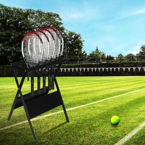Support De Rangement Raquettes De Badminton/Tennis Sur Pied – 5 à 8 Raquettes – Acier Robuste 15 Kg – Club/Gym/Maison