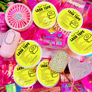 Ruban de cils personnalisé bleu noir rose vif pour peau sensible ruban d'extension de cils en gel de silicone - Product Image 5