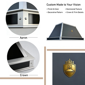 เครื่องดูดควันสเตนเลสแบบเกาะขนาดใหญ่พิเศษสำหรับงานสถาปัตยกรรม - Product Image 6