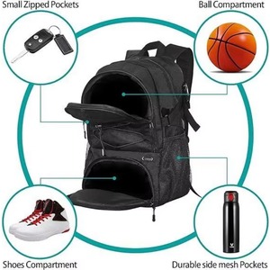 Échantillon gratuit – Sac de sport et de fitness de haute qualité pour l'extérieur avec compartiment à chaussures – Sac à dos de football et de basketball – Vente en gros - Product Image 3